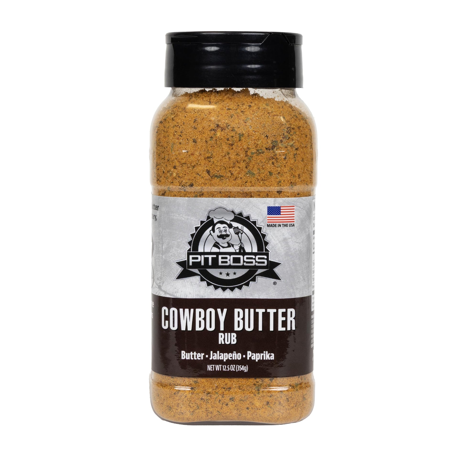 Pit Boss Cowboy Butter Rub | Butter Jalapeno Paprika Blend | Grill Spices for Beef, Pork, Chicken, and Game | Gluten Free, Prese