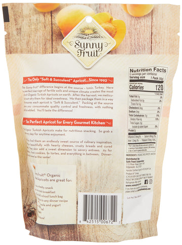 Sunny Fruit Organic Apricots, Soft and Succulent Dried Turkish Apricots
