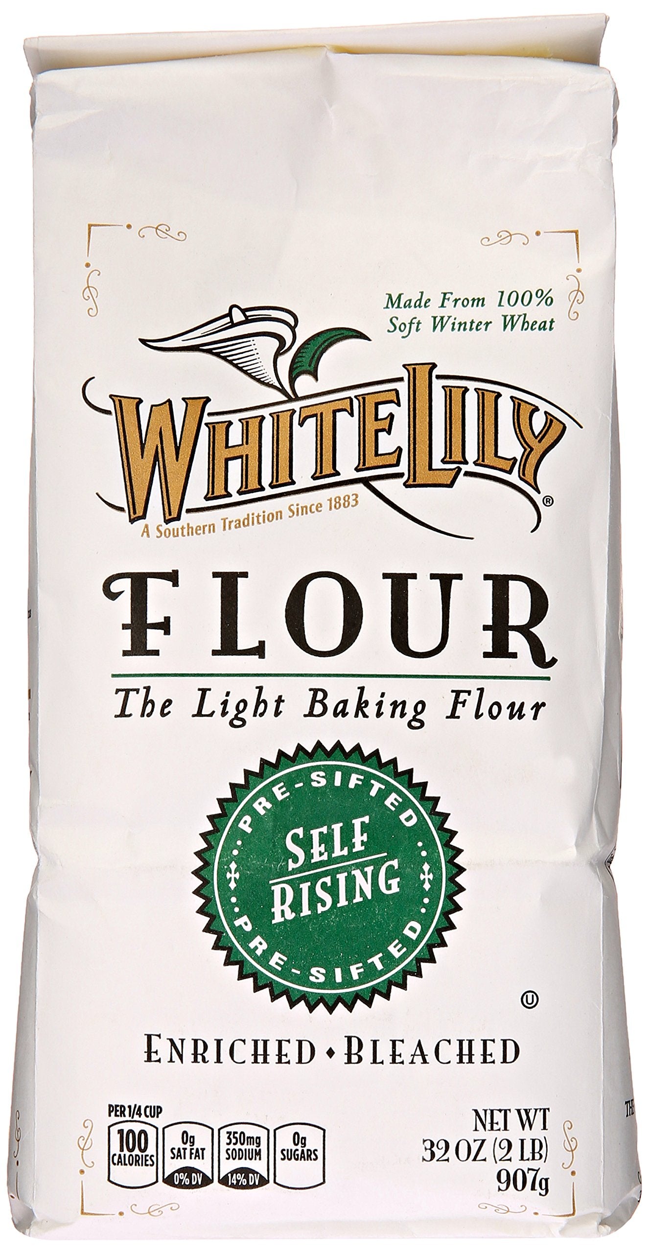White Lily Self-Rising Bleached Enriched Pre-Sifted Flour 32 Ounce