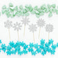Gyufise 36Pcs Snowflake Cupcake Toppers Glitter Winter Frozen Theme Snowflake Cupcake Picks For Winter Wonderland Baby Shower Ki