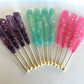 Classic Rock Candy Sticks, Sugar Rock Crystal Lollipops, Individually Wrapped (Pack Of 12, Mermaid Mix (Purple Grape, Pink Cherr