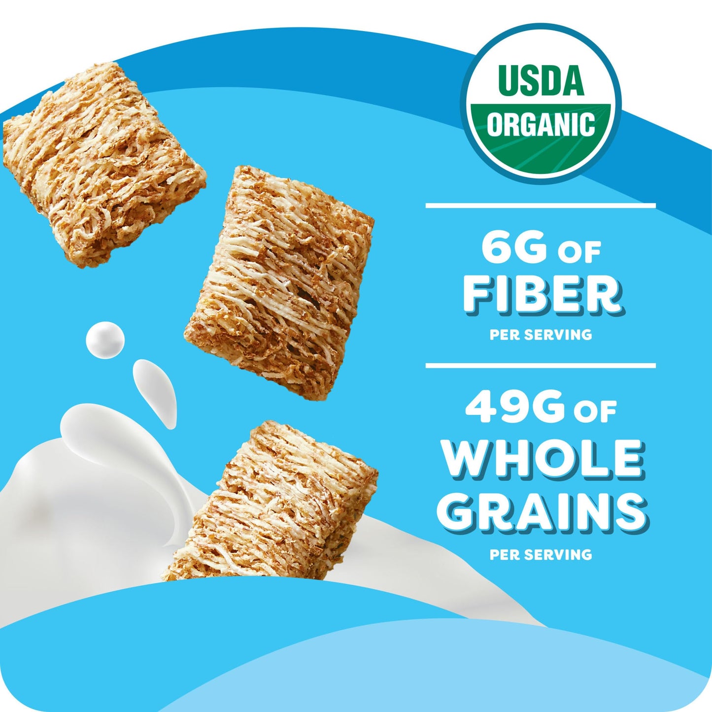 Kashi Breakfast Cereal  Organic  Fiber Cereal  Island Vanilla  18oz Box (1 Box)