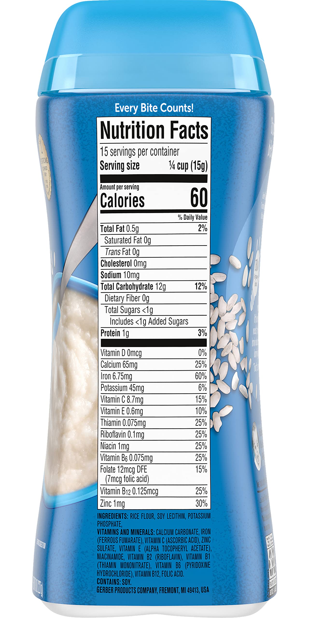 Gerber Rice Cereal For Baby - 8 Oz