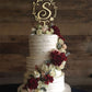 Kiskistonite Initials S Cake Topper, Monogram Cake Topper S, Rustic Wedding Cake Topper, Wreath Letter S Cake Topper, Mirror Gol