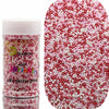 SE Si&Moos Nonpareil Sprinkles, 2mm Red Pink and White Mini Edible Pearls Red and Pink Sprinkles for Cake Decorating Valentines 