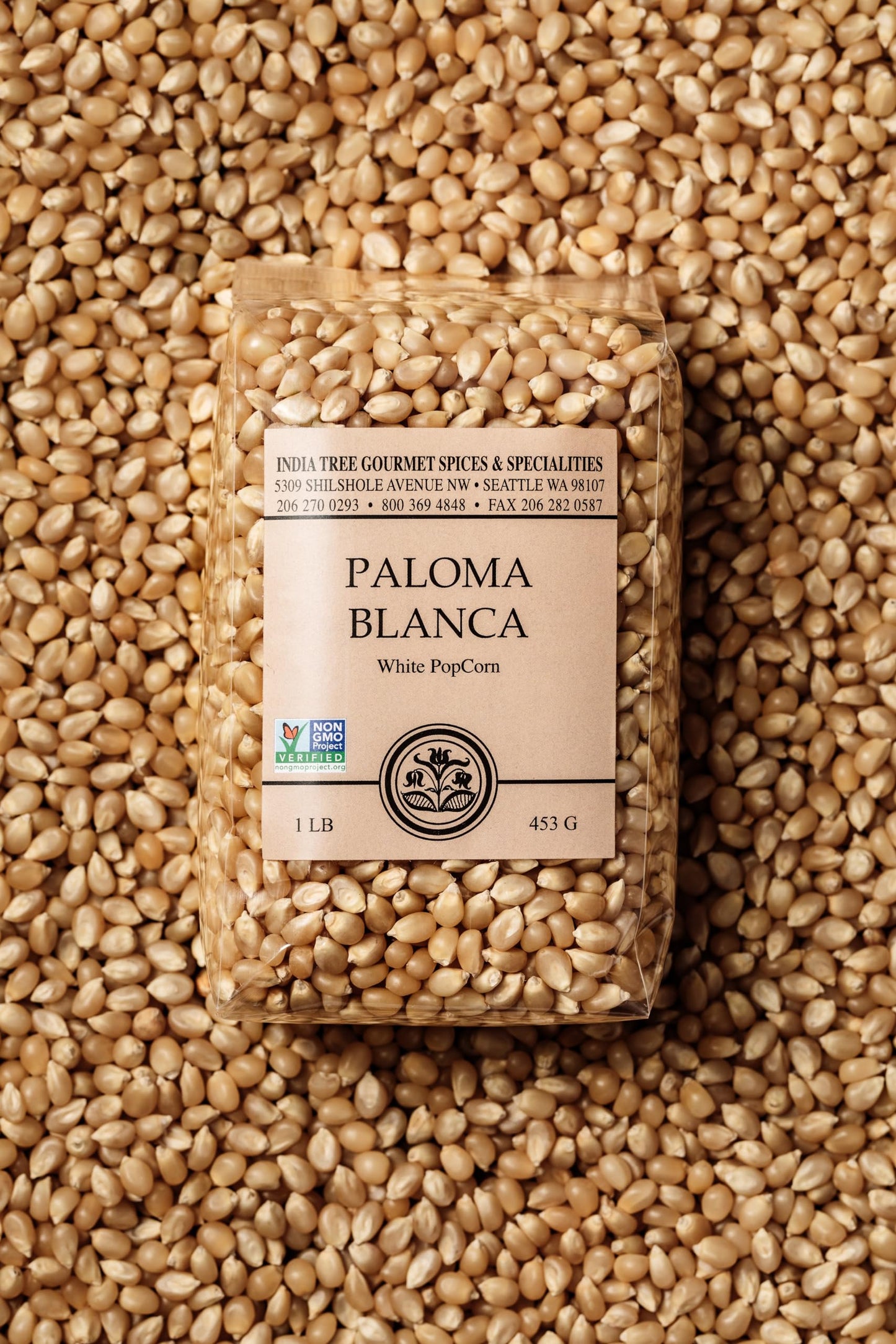 India Tree Paloma Blanca PopCorn, 1 Pound