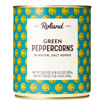 Roland Foods Green Peppercorns in Brine  Specialty Imported Food  28.2 Ounce Can  Pack of 1