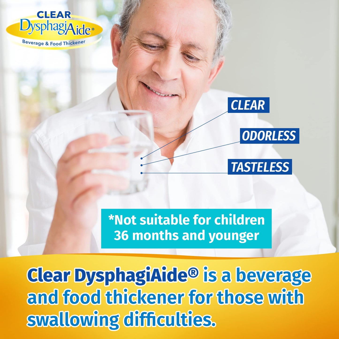 Clear Dysphagiaide Thickener Powder (180 Serving, 8.89 Oz) Instant Thickener For Liquids And Foods (8.89 Ounce (Pack Of 3))