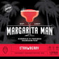 Margarita Man Strawberry Daiquiri/Margarita Mix Concentrate, 64oz Bottle, Makes 56 Drinks, Red