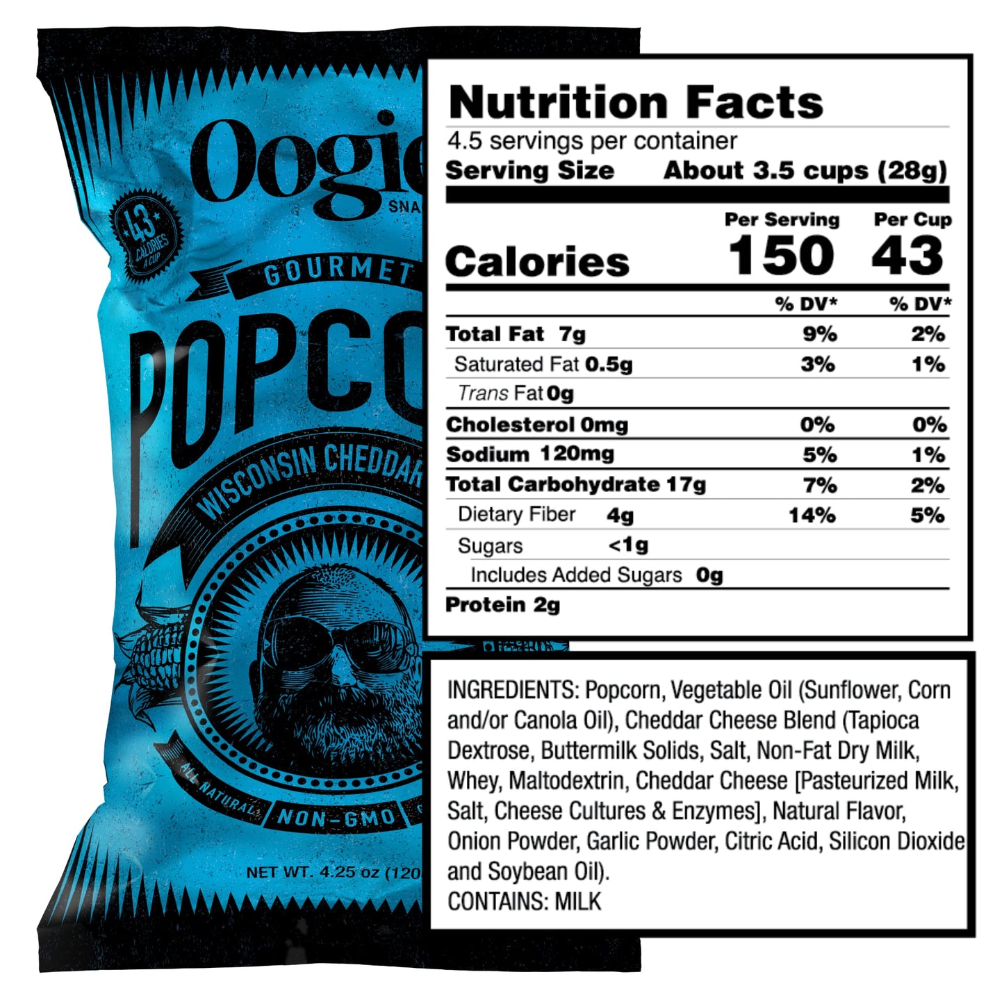 Oogie'S Gourmet Popcorn | 4 Pack | Variety Flavor Pack | Gluten Free Popcorn Snacks | 4.25 Ounce Big Bag