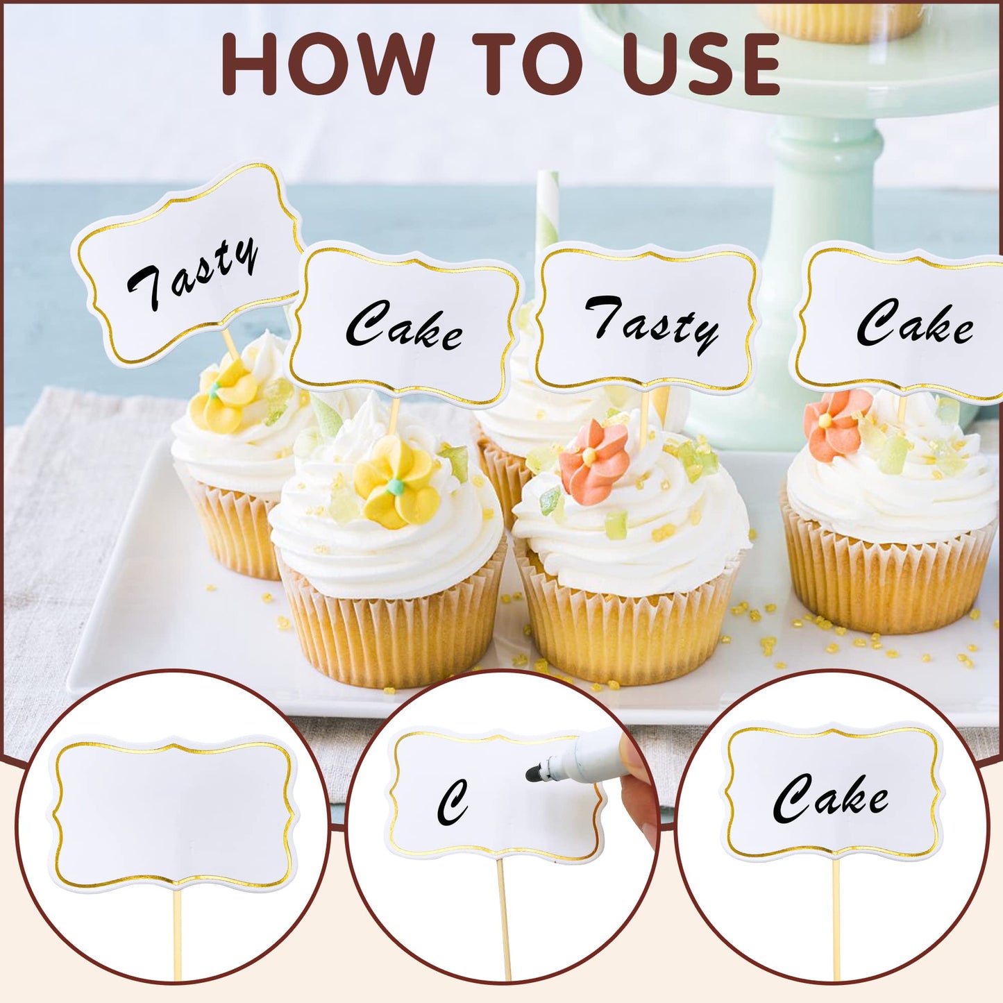 56 Pcs White Cheese Markers Cake Topper Toothpick Cupcake Toppers For Charcuterie Board Buffet Labels Blank Toothpick Flags Appe