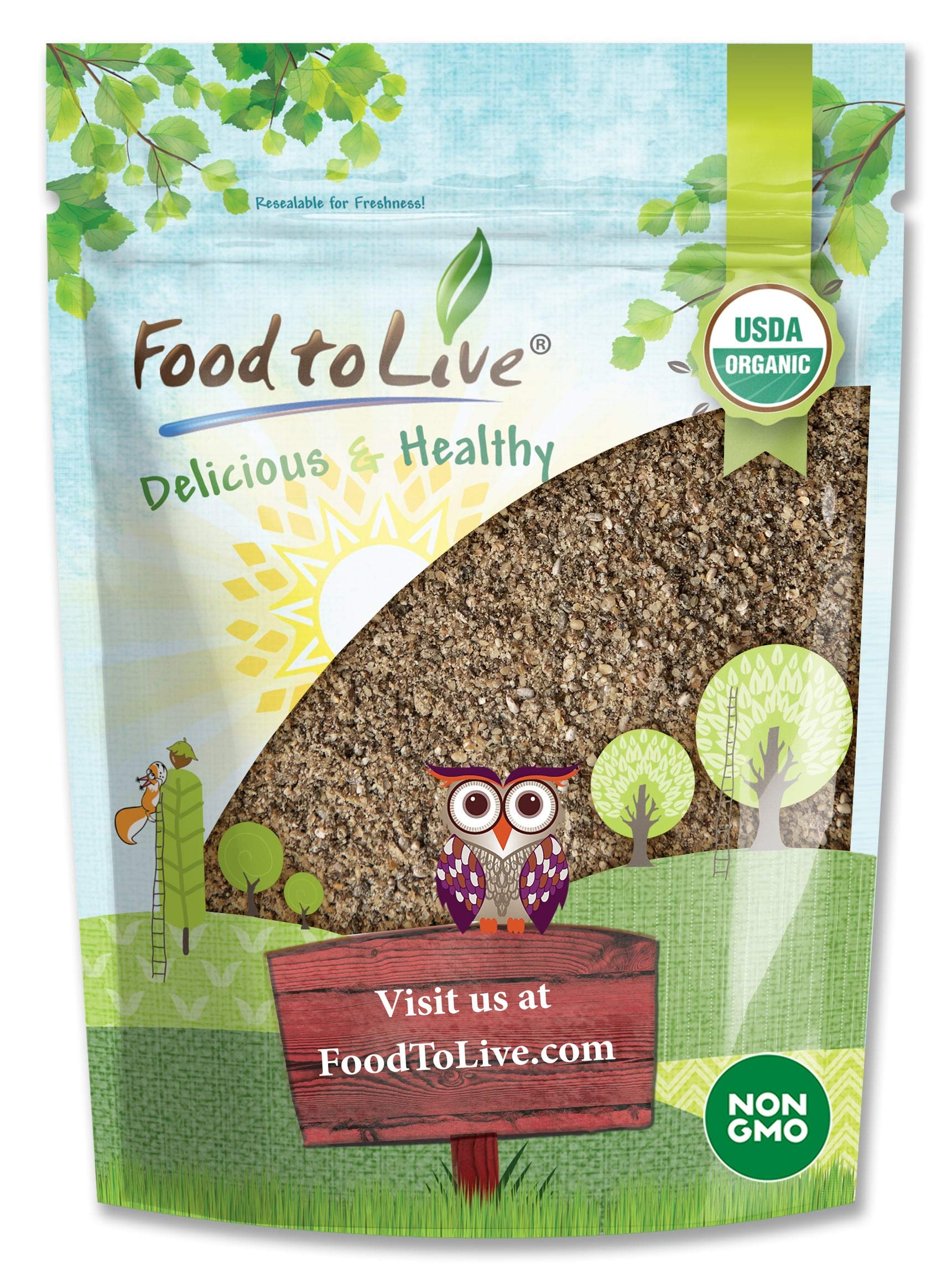 Food To Live Organic Chia Seeds Powder, 2 Pounds Non-Gmo Meal, Ground Raw, Cold Milled, Kosher, Vegan, Bulk. Rich In Omega-3, Fiber, Protein. Great As Thicker. For Baking, Salads, Smoothies.