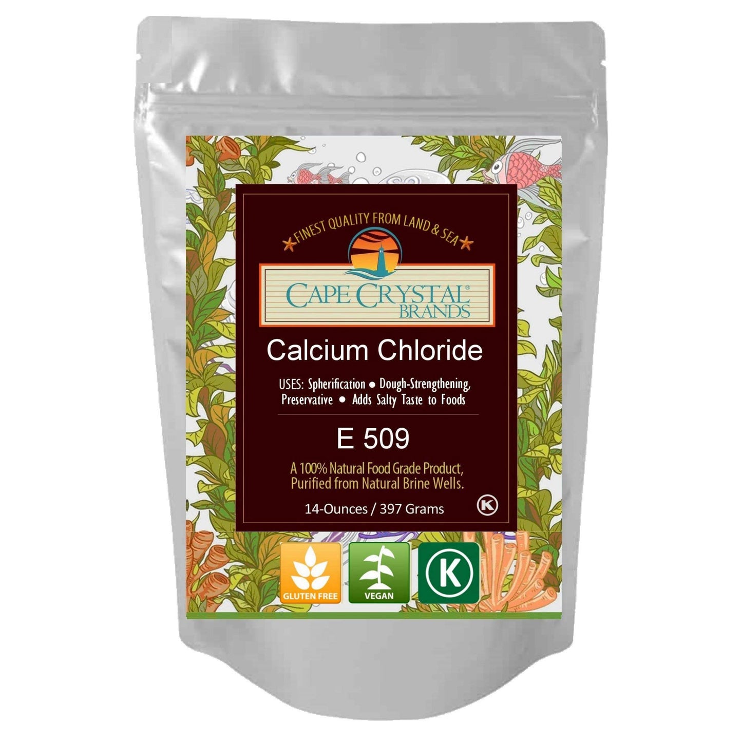 Cape Crystal Brands Calcium Chloride, 14-oz, Ideal for De-icing and Dust Control