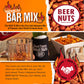 malt-inspired NUTS Hot Bar Mix - Spicy Sesame Sticks, Original Peanuts, Pretzel Balls, Nacho Corn Sticks, 12 oz Resealable Jar