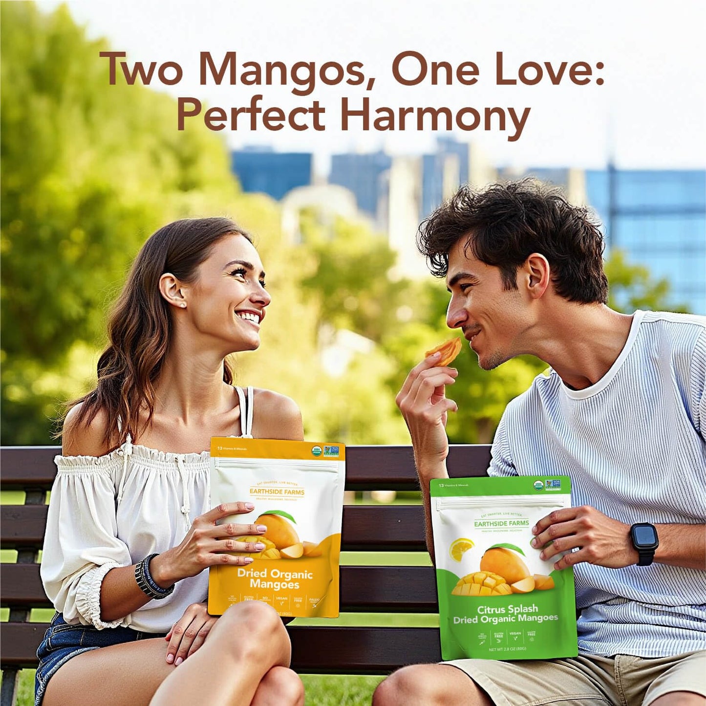 Earthside Farms Organic Dried Mango Variety Pack, Organic And Citrus Splash Dried Mangoes, Gluten Free, No Added Sugar, Naturall