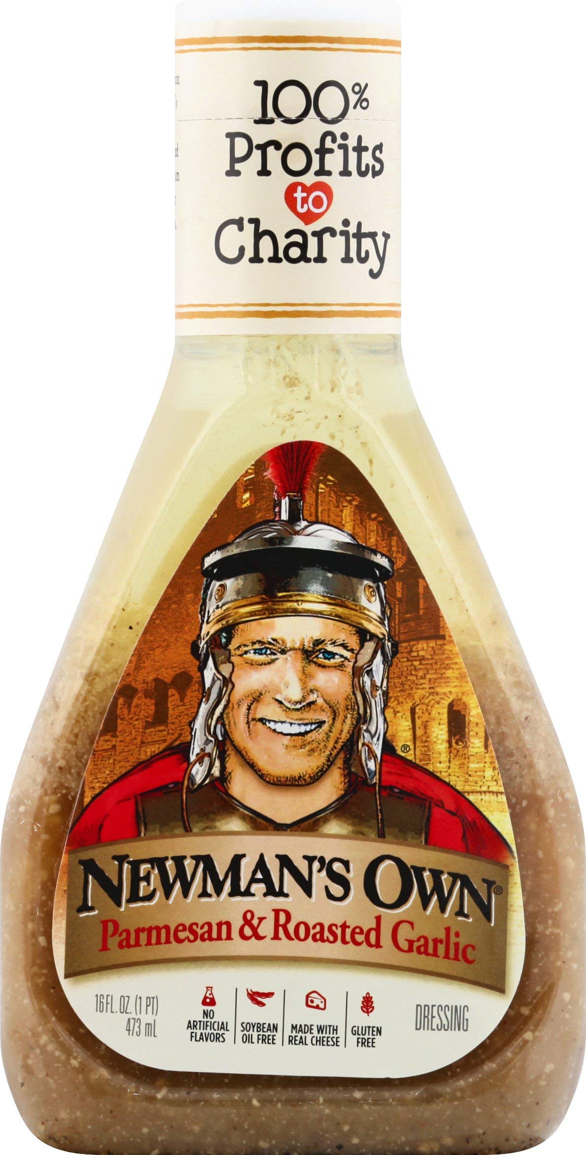 Newmans Own Parmesan & Roasted Garlic Salad Dressing, 16 Fl Oz, Model 020662002082