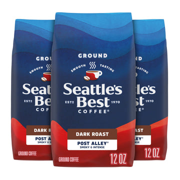 Seattles Best Coffee, Dark Roast Ground Coffee, Post Alley, 100% Arabica, 3 Bags (12 oz Each)