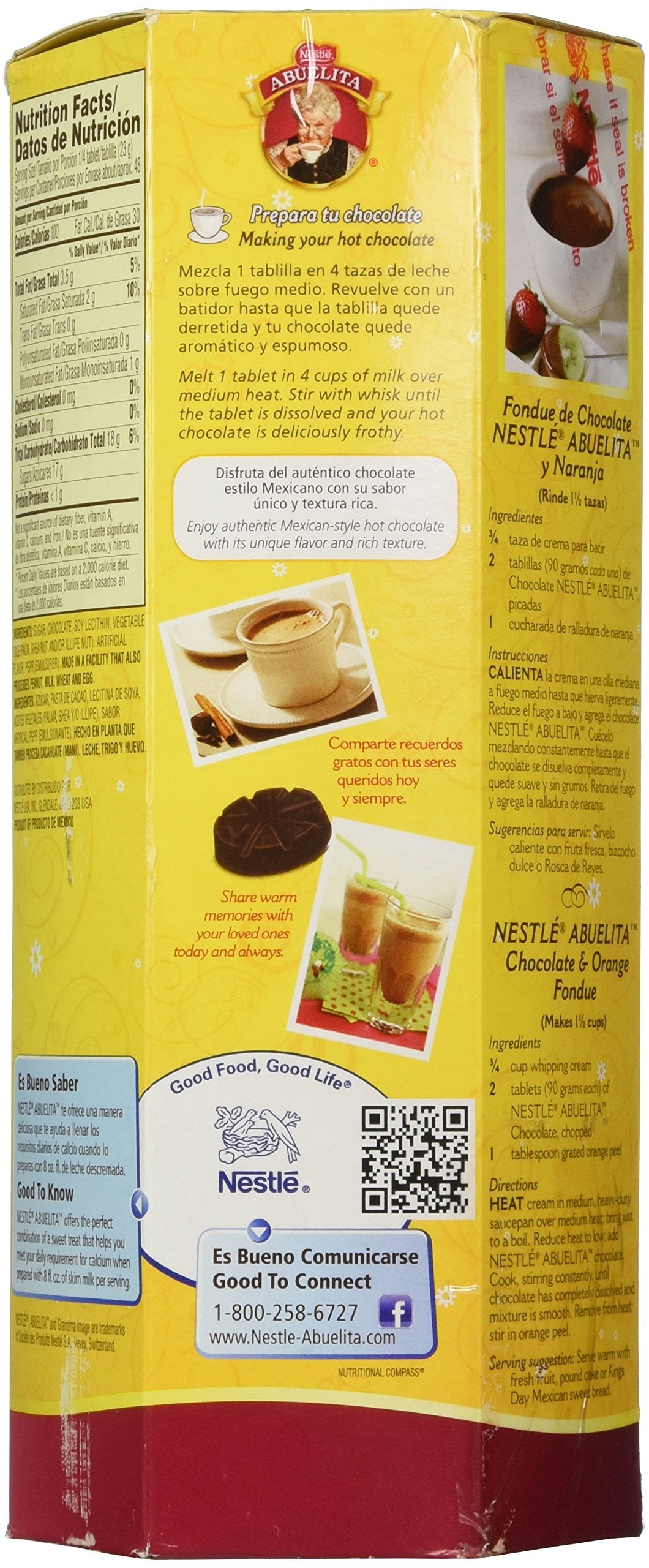Abuelita Authentic Mexican Hot Chocolate Drink, 38 Count, Model 950844, 38 Ounce