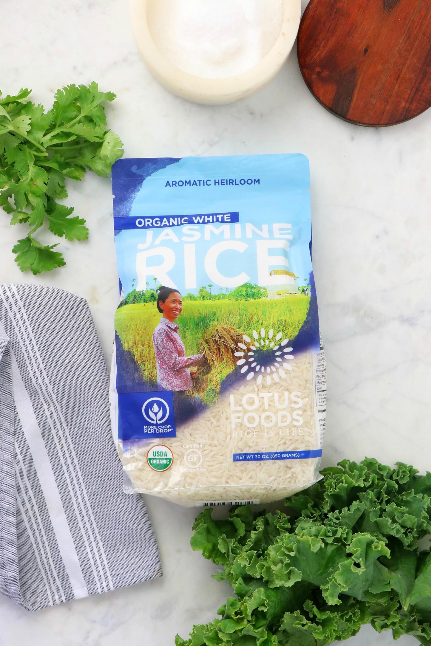 Lotus Foods Organic White Jasmine Rice - Jasmine Rice, Gluten Free White Rice, Organic Rice, Long Grain Asian Sticky Rice, Usda Organic, Vegan, Gluten Free - 30 Oz (Pack Of 3)