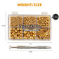 Kasvan Gold Mix Sugar Sprinkles - Edible Candy Pearls With 4-Claw Sprinkle Pen,118G/4.16 Oz, Gift Box Pack, Baking Cake Decorati