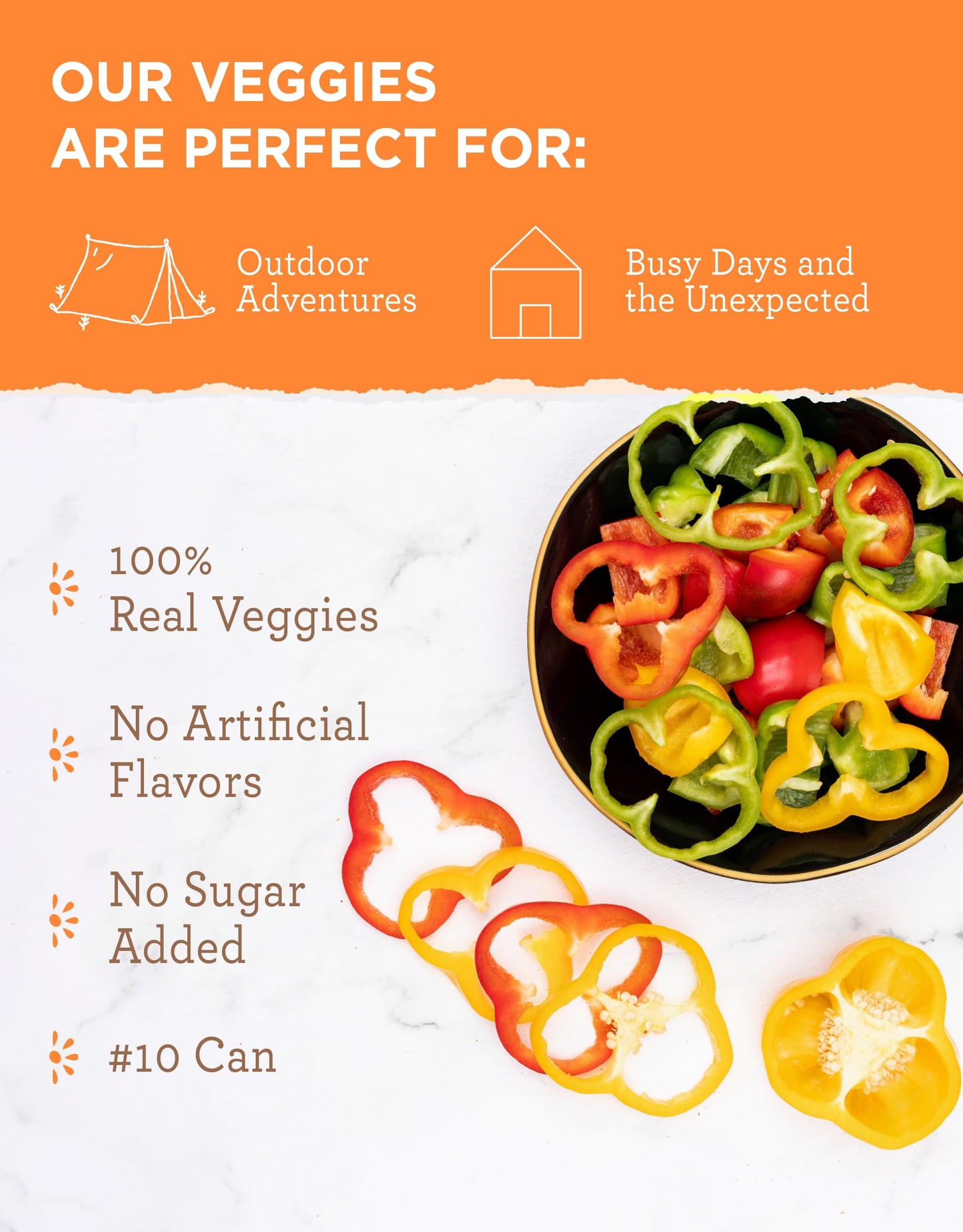 Simple Kitchen Dehydrated Red & Green Bell Peppers - 153 Servings for Family Meal Prep, Survival Canned Food, Gluten Free & Free