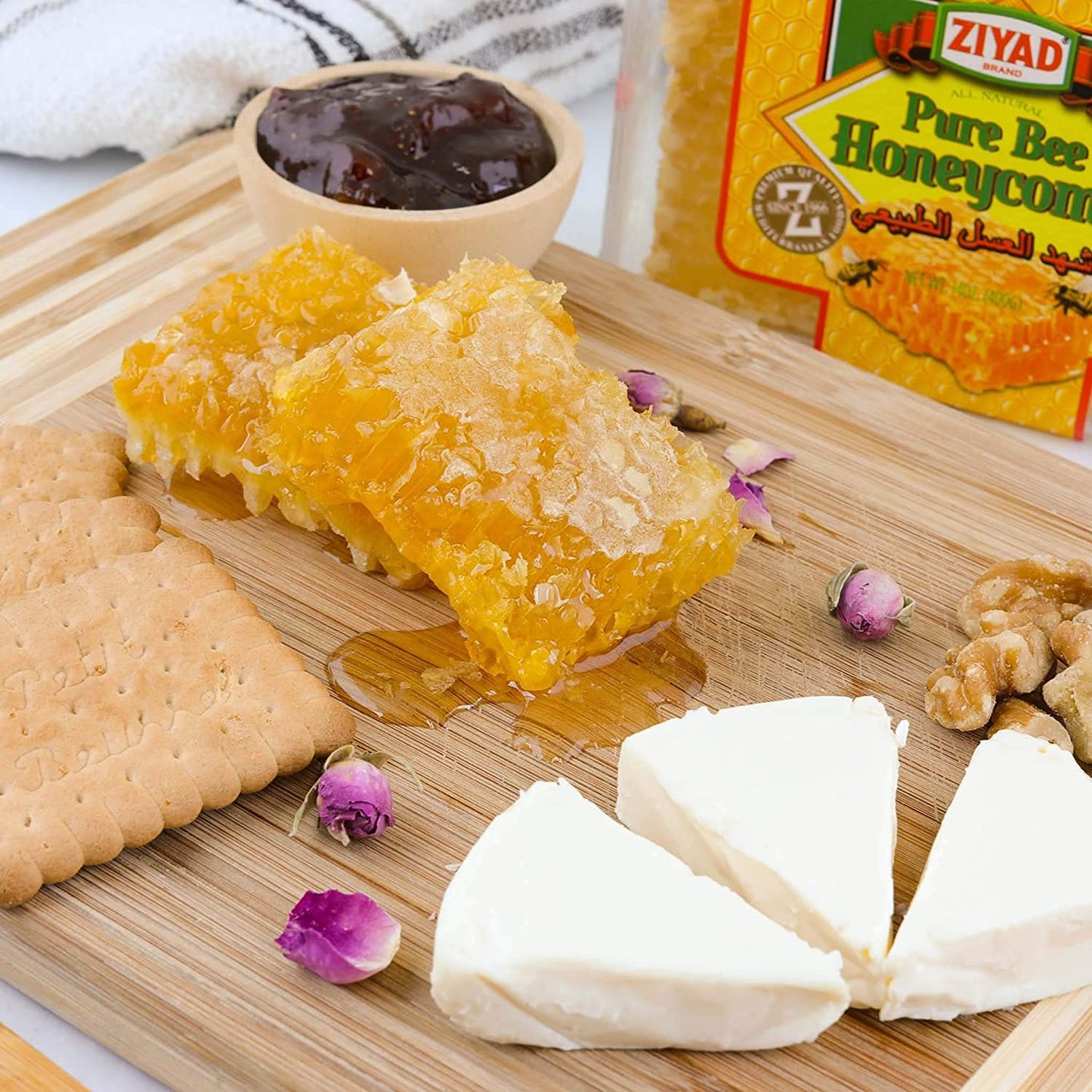 Ziyad Raw All-Natural Honeycomb, 100% Pure Unfiltered Honey, 14 oz Pack of 4