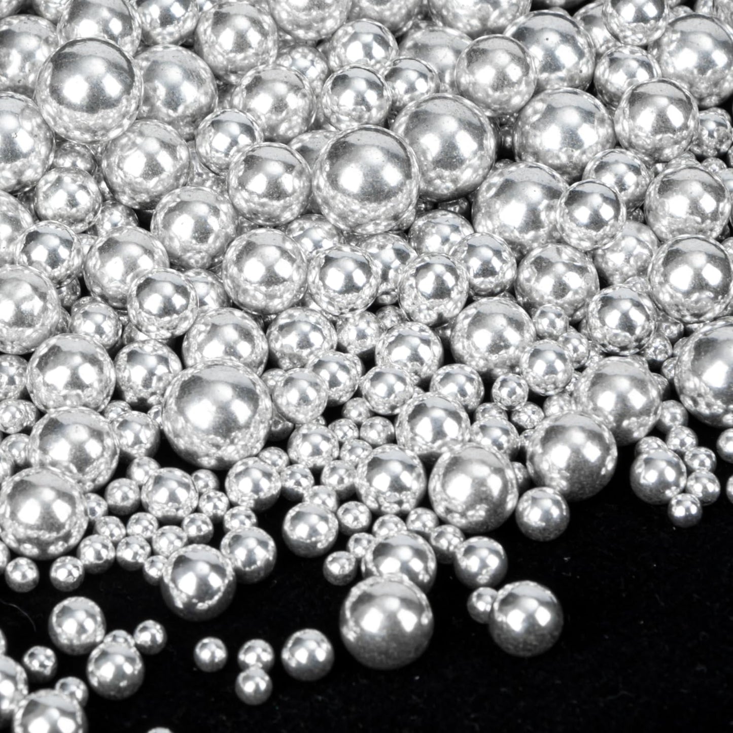 Twisweet Silver Pearl Sprinkles for Cake Decorating, Edible Sugar Pearls for Baking, Mix Size, Cake Topper Cupcake Cookie Ice Cr