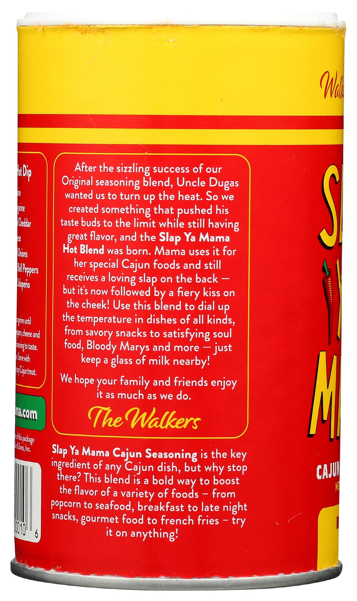 Slap Ya Mama Hot Blend Cajun Seasoning, Kosher, Gluten Free, 8 Ounce (Pack Of 6)