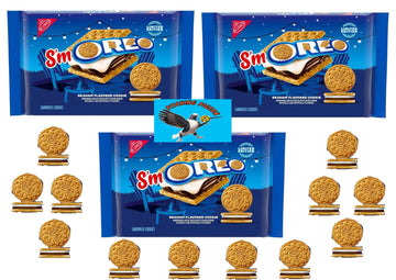 S'mOREO Graham Flavored Smores Oreo Sandwich Cookies 32.04oz Limited Edition - Includes PITCHING PIGEON Brand Magnet