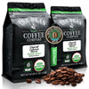 The Bean Organic Coffee Company Water Processed DECAF California Blend, Medium Roast, Whole Bean Coffee, 16-Ounce Bags (Pack of 