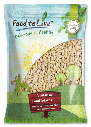 Food to Live - Blanched Whole Almonds, 12 Pounds - Raw, Skinless, Unsalted, Keto, Vegan, Kosher, Bulk. High in Protein, Fiber, V