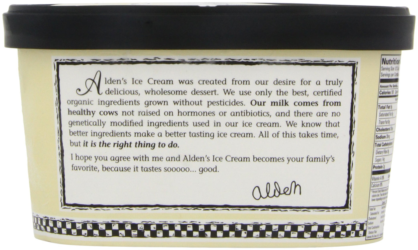 Aldens, Organic Vanilla Bean Ice Cream, 48 oz (Frozen)