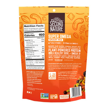 Second Nature Super Omega Smart Mix, Good Source Of Antioxidant Vitamin E, Good Source Of Fiber, No Artificial Colors, Flavors O
