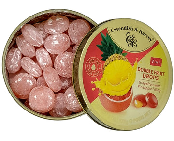 Cavendish & Harvey Double Fruit Drops Grapefruit With Pineapple Filling - 175 Gm