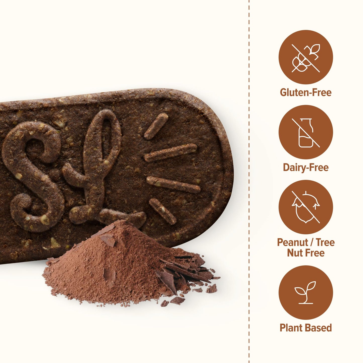 Sweet Lorens Vegan Breakfast Biscuits | Chocolate | 4g Protein, 19g Whole Grains | Plant Based, Gluten Free, Dairy Free, Nut Fr