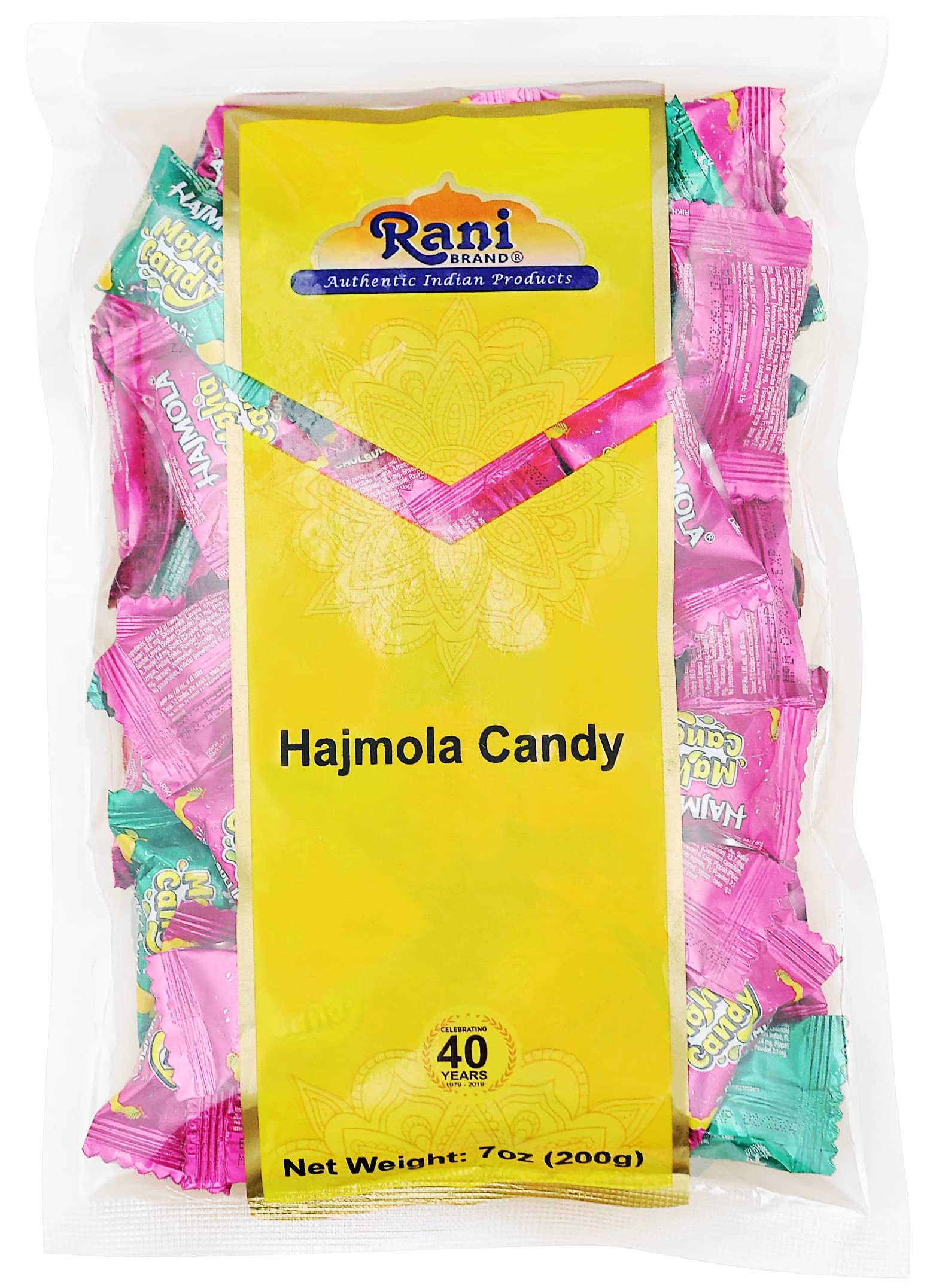 Rani Brand Hajmola Candy, Vegan, Gluten Friendly, 7oz (200g), Individually Wrapped, Brown, Indian Origin