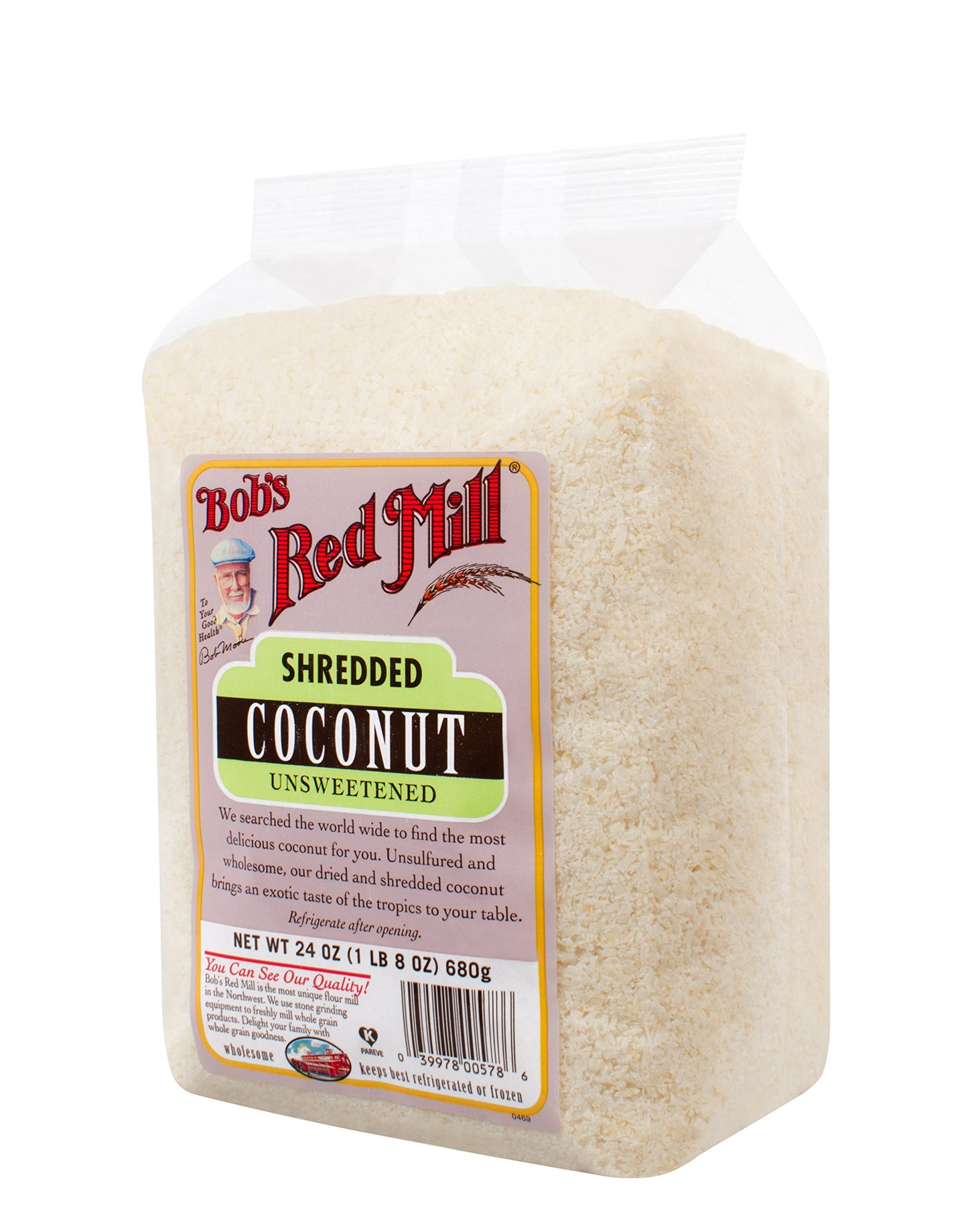 Bobs Red Mill Shredded Coconut (Unsweetened), 24 Ounce (Pack of 4)