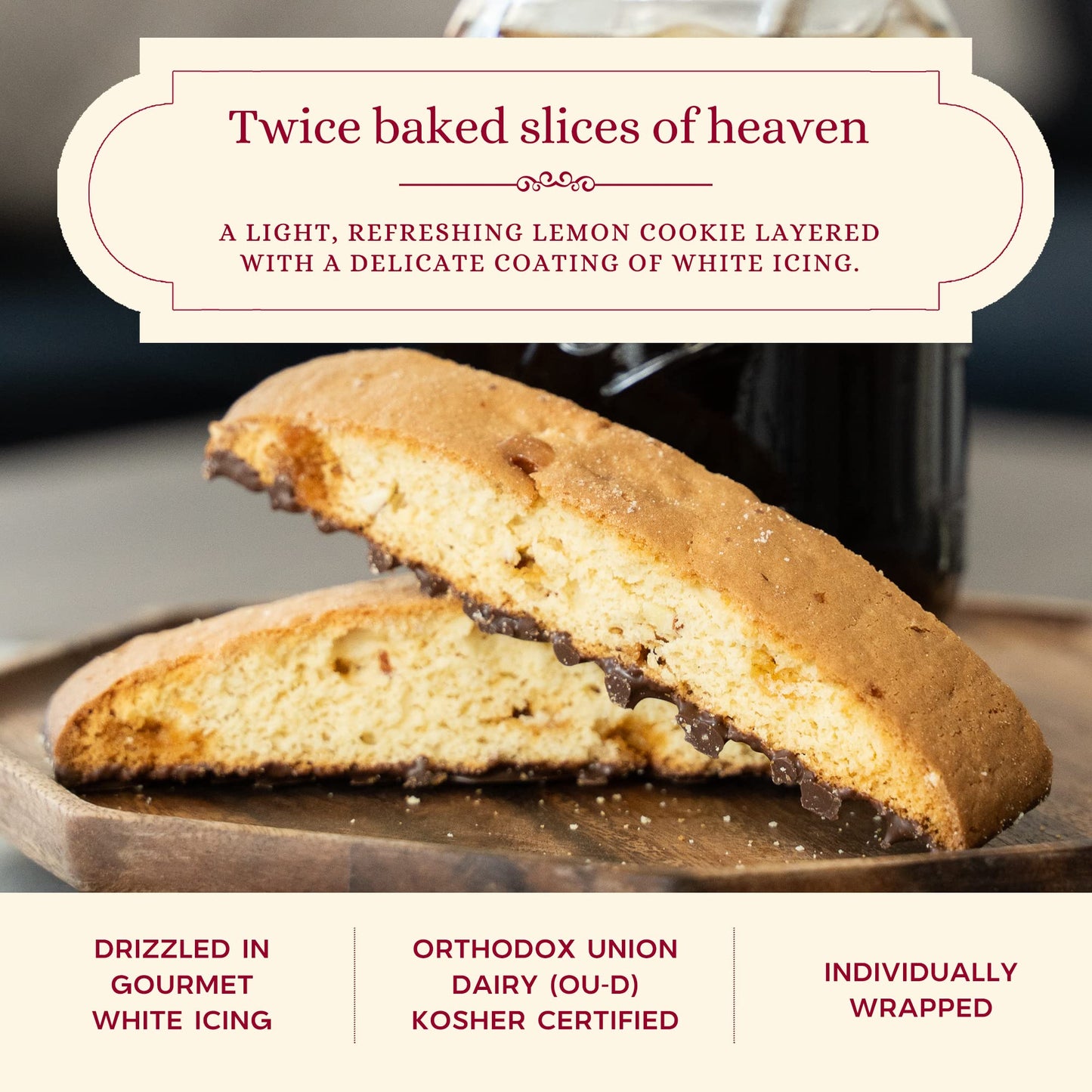 Nonnis Biscotti Cioccolati 6.88 Oz. Box Of 8 Individually Wrapped Biscotti (2 Pack)