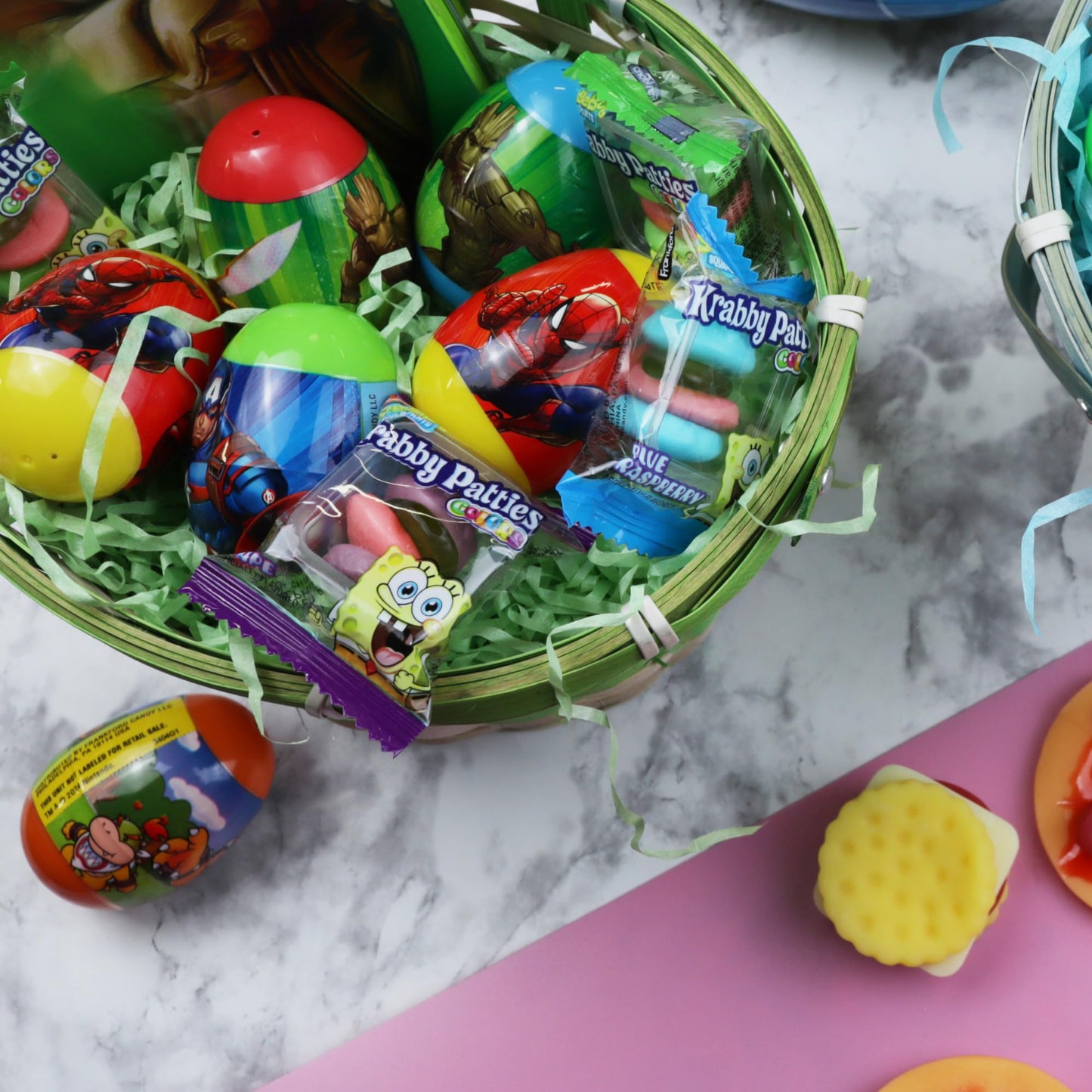 Marvel Character Designed 16 Count Prefilled Easter Eggs With Candy Including Rocket Raccoon, Spider-Man, Hulk And Captain Ameri