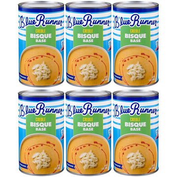 Blue Runner-Creole Bisque Base-25 Ounce Can (Pack of 6)-A Rich, Flavorful and Authentic Creole Classic-An Instant Meal, Just Add