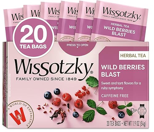 Wissotzky Wildberry Nectar Tea, 20 Tea Bags, Net Wt. 1.9 oz, Model 603741000379