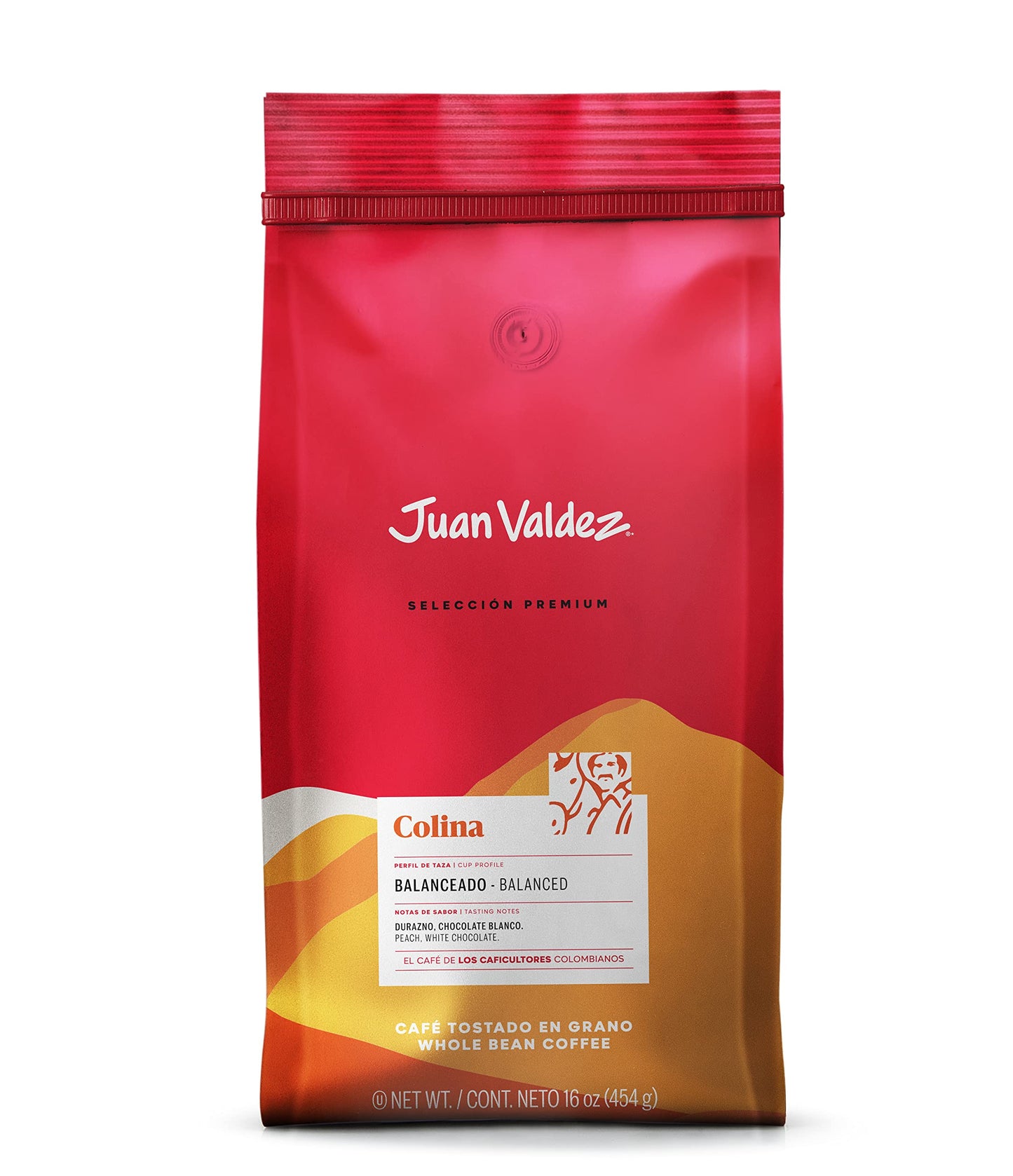 Juan Valdez Whole Bean Coffee, Balanced Roast, 16 OZ, Premium Colombian Coffee, Model S-PL-4552