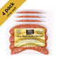 Meatcrafters Half Smoke Recipe Beef & Pork Sausage, Minimally Processed, No Artificial Ingredients, 14Oz (4-Pack, 16 Total Links