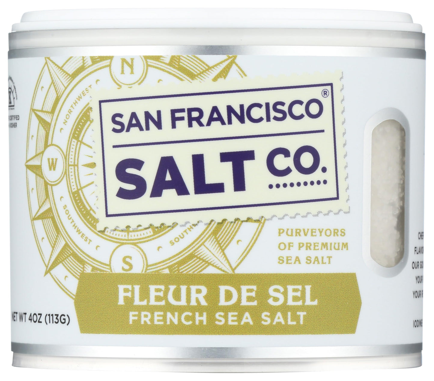 San Francisco Salt Co. Fleur De Sel French Sea Salt - Case of 6-4 Oz