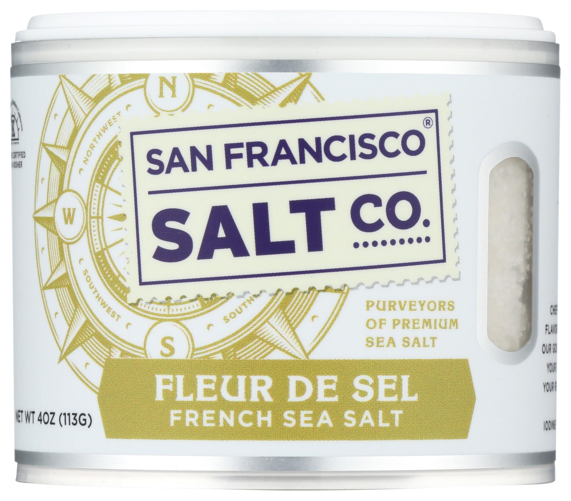 San Francisco Salt Co. Fleur De Sel French Sea Salt - Case of 6-4 Oz