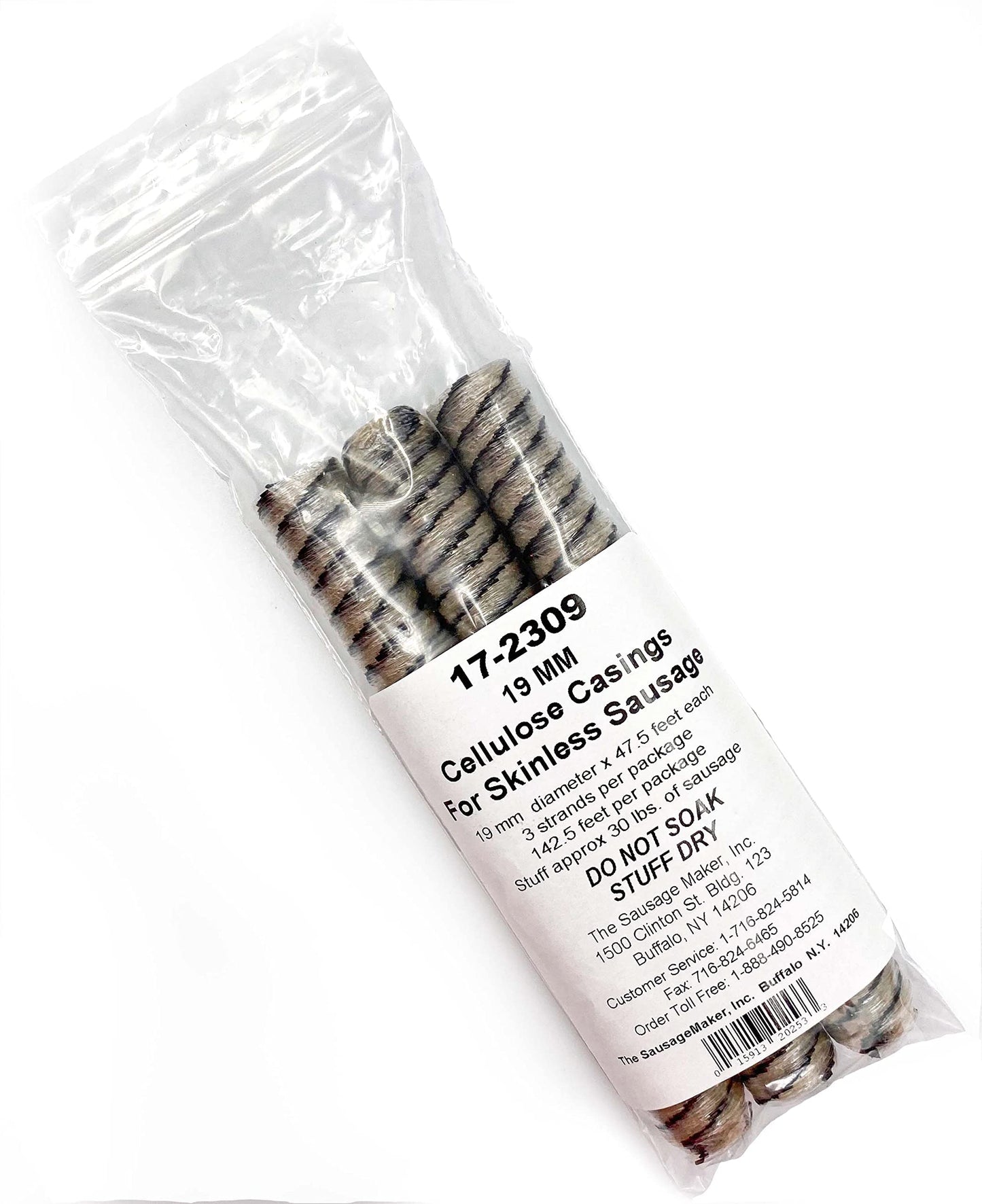 The Sausage Maker - Cellulose Sausage Casings, 19Mm (3/4'')