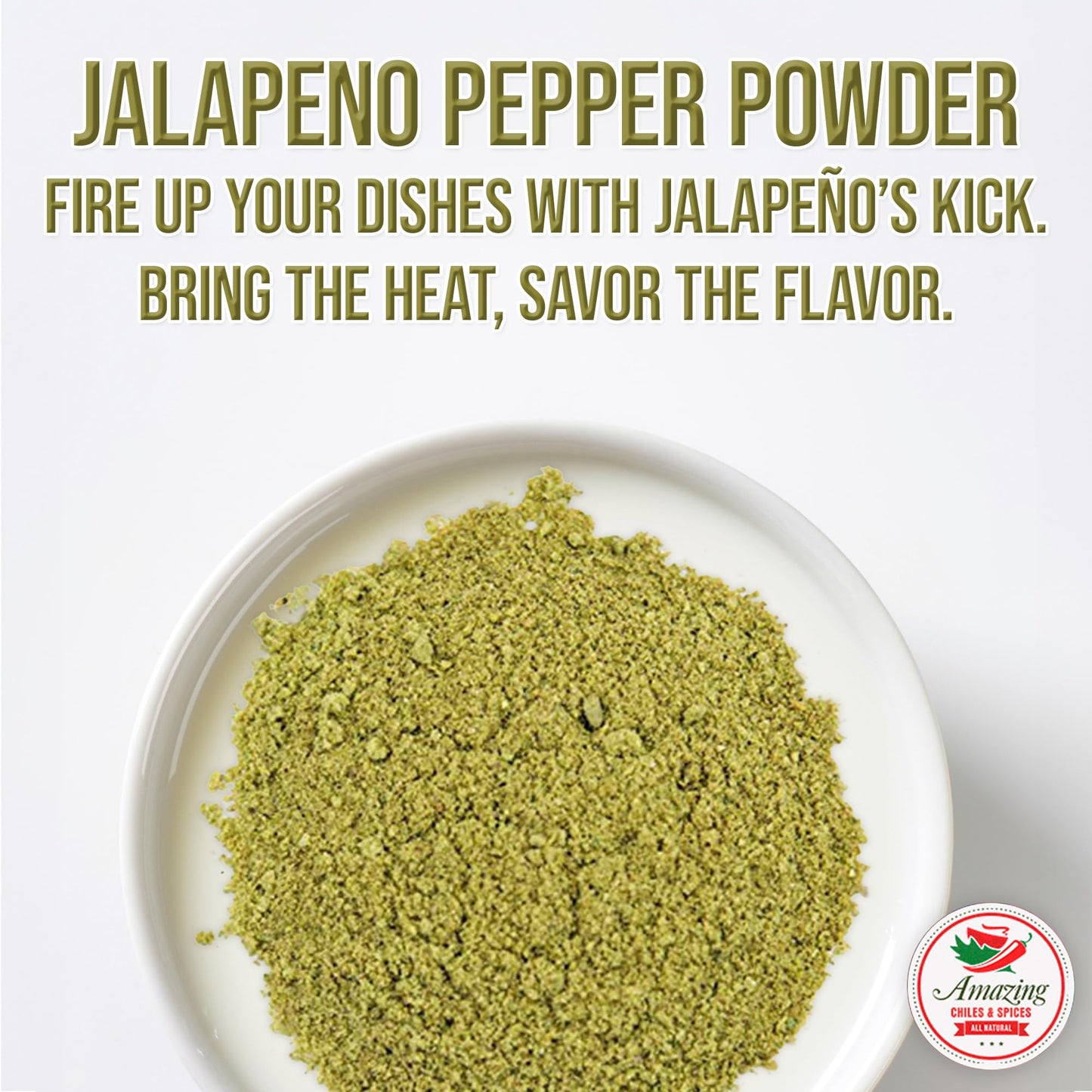Jalapeno Powder Seasoning 4Oz - Natural And Premium. Great For Chili, Salsa, Spice Blends, Stews, Tacos, Corn Bread. Medium To H