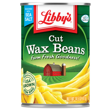 Libby'S Cut Wax Beans | Delicious, Mild & Subtly Sweet | Crisp-Tender Bite | Pale Yellow Beans | Grown & Made In Usa | 14.5 Oz (