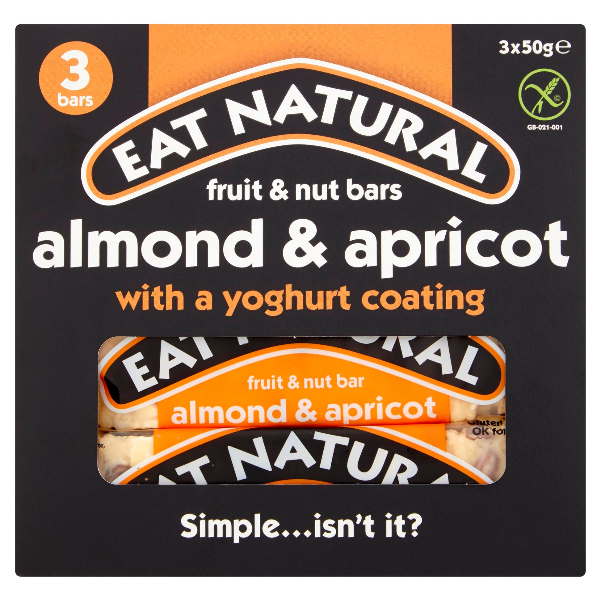 Eat Natural Fruit And Nut Bar With Almond Apricot And Yoghurt Coating, 150 G