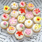 Ercadio 40 Pcs Edible Wafer Paper Flowers Cupcake Toppers Summer Theme Flowers Cupcake Drink Topper Picks Edible Flowers Cake De